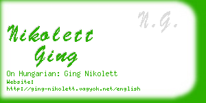 nikolett ging business card